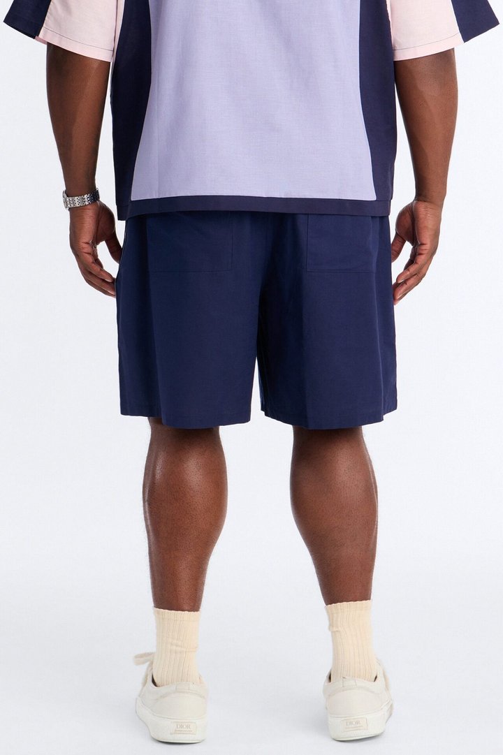 Basic Color Block Relaxed Short - Purple/combo