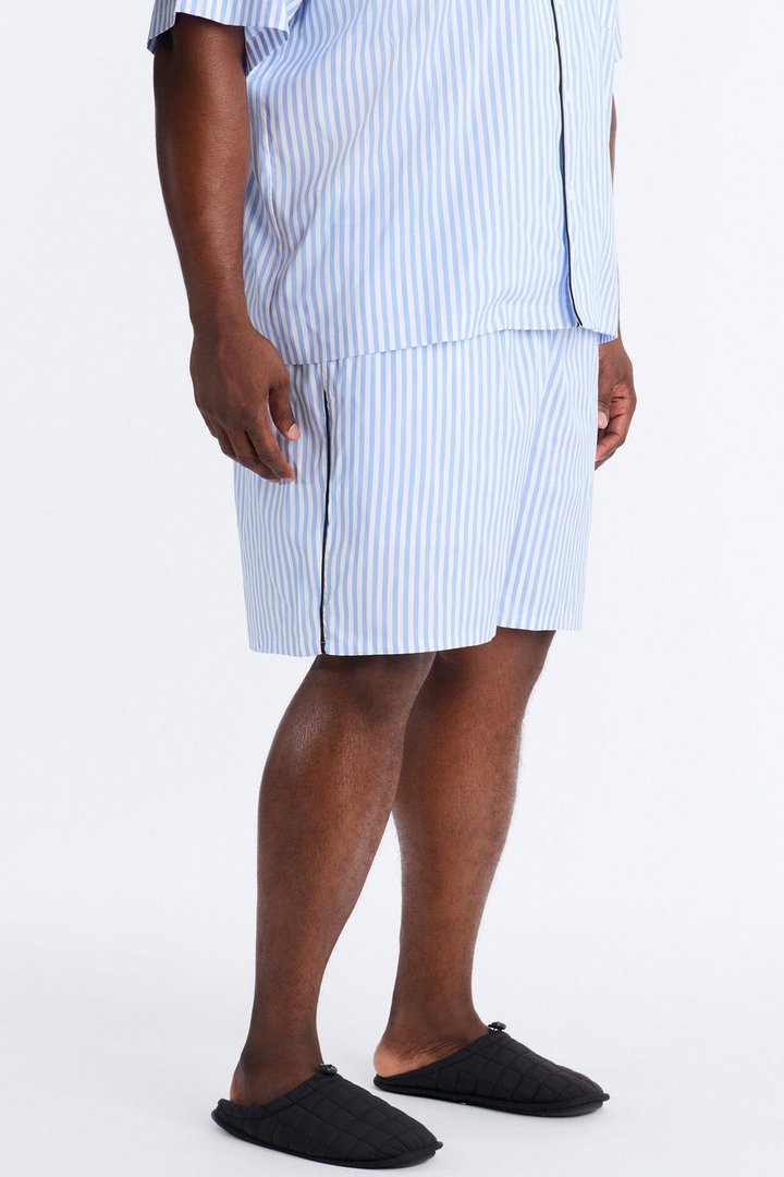 Cozy Night In Stripe Lounge Shorts - Blue/combo