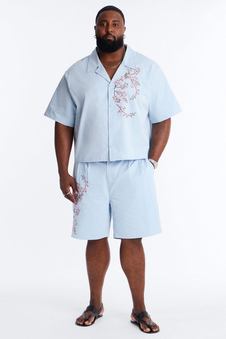 Haru Fade Stripe Short - Light Blue