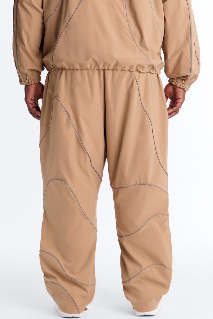 Straight Futuristic Mode Track Pant - Tan