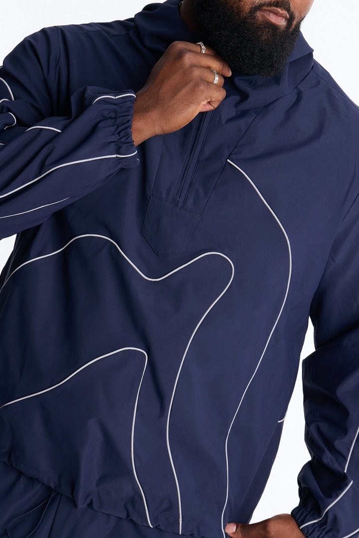 Futuristic Mode Track Jacket - Navy