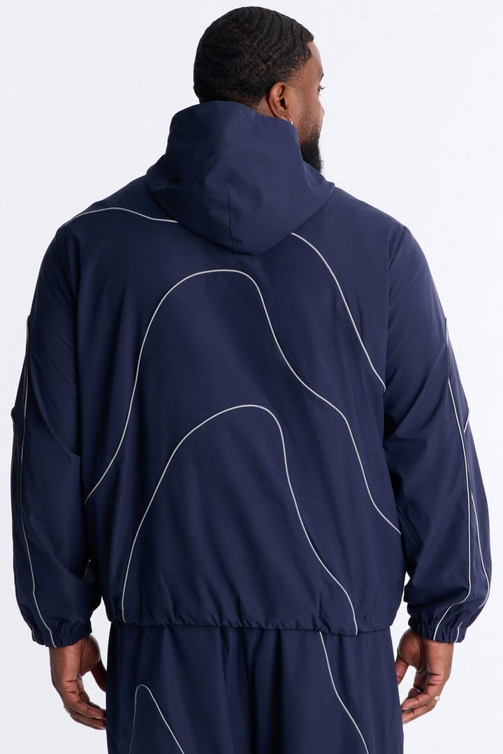 Futuristic Mode Track Jacket - Navy