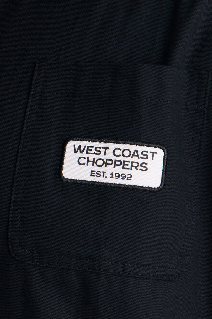West Coast Choppers Embroidered Button Up Shirt - Black