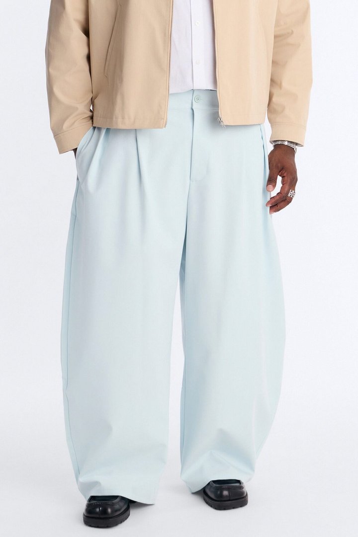 Barrel Bold Flow Trousers - Light Blue