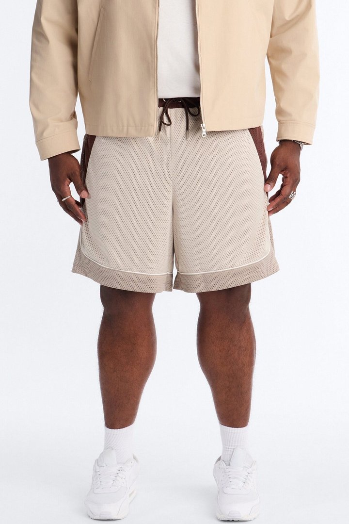 Marcello Relaxed Mesh Short - Brown/combo