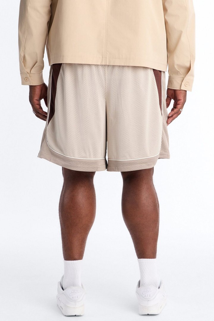 Marcello Relaxed Mesh Short - Brown/combo