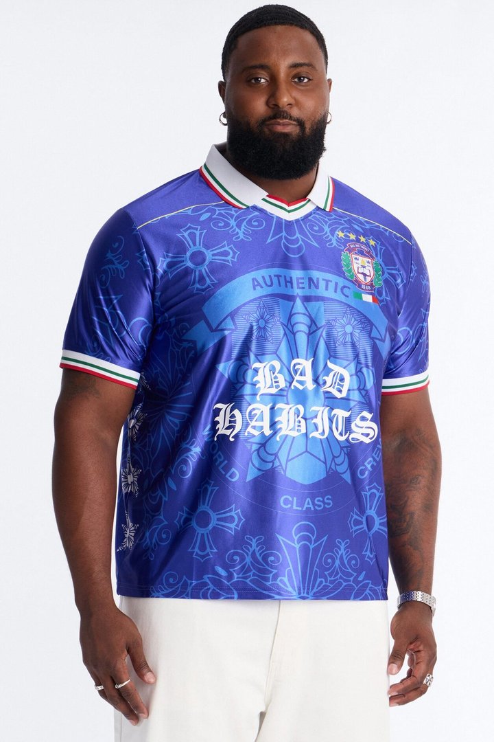 Bad Habits Soccer Jersey - Blue