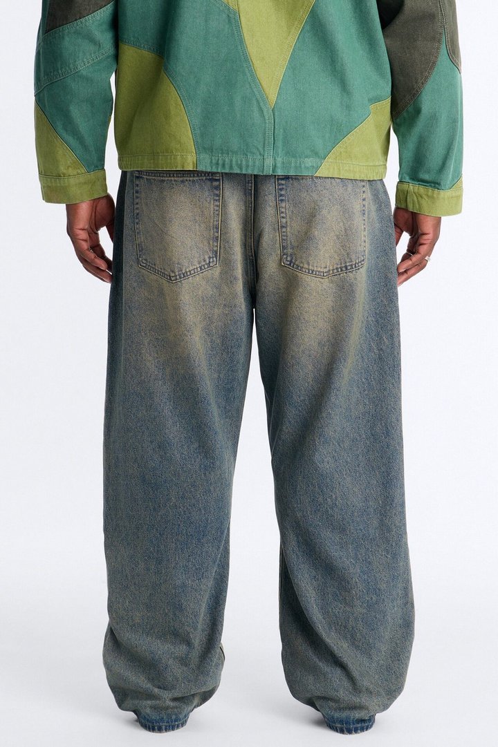 Baggy Dark Wave Jeans - Medium Blue Wash