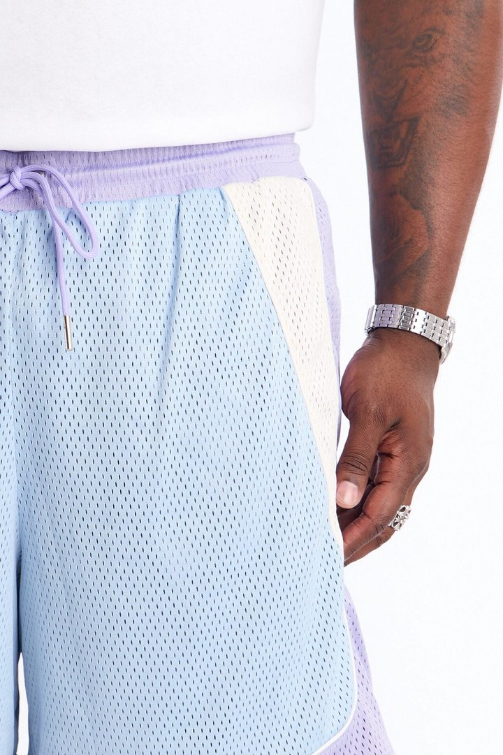 Marcello Relaxed Mesh Short - Purple/combo