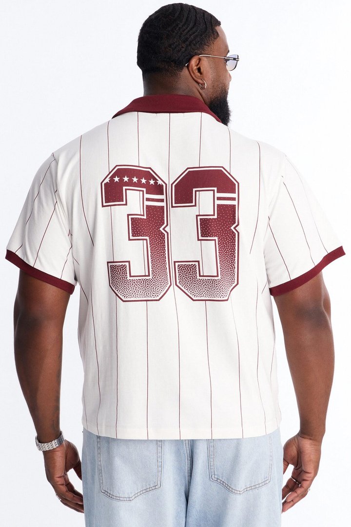 Dope Dreams 33 Johnny Collar Soccer Jersey - Cream