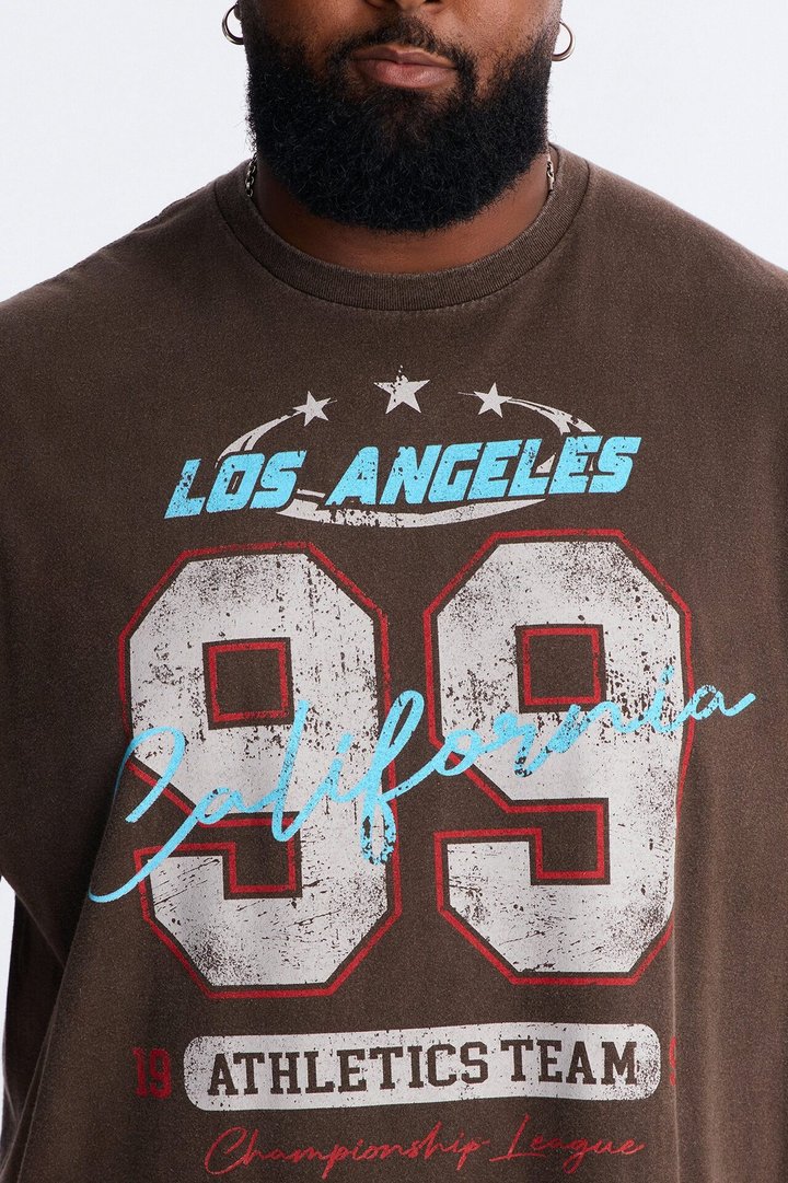 Los Angeles 99 Muscle Tee - Brown