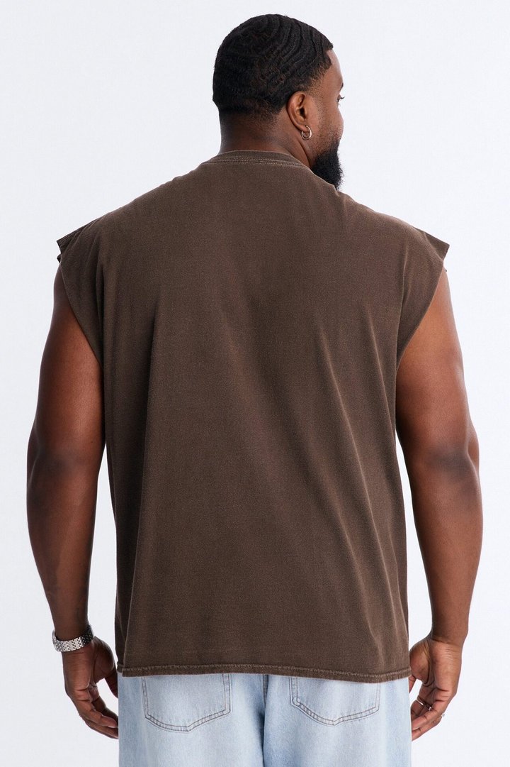 Los Angeles 99 Muscle Tee - Brown
