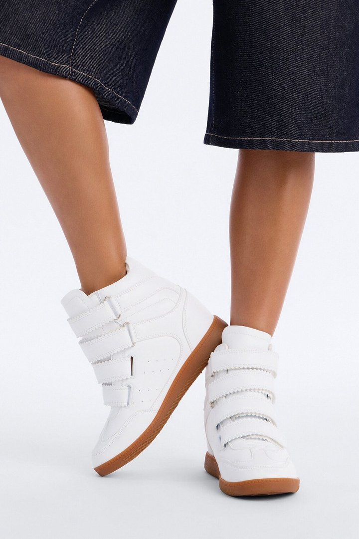 Tari Wedge Sneakers - White