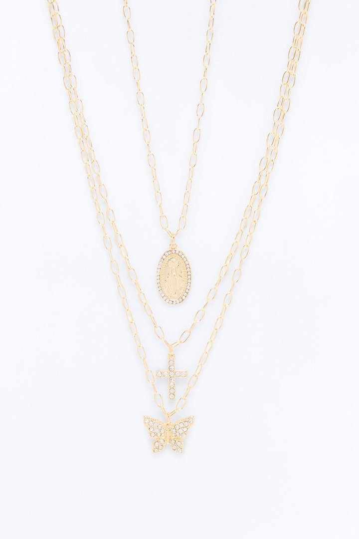 Sweet Moments Together Layered Necklace - Gold