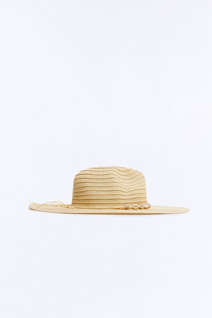 Morning Walk On The Beach Straw Sun Hat - Natural