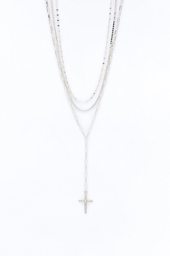 Best Behavior Lariat Necklace - Silver