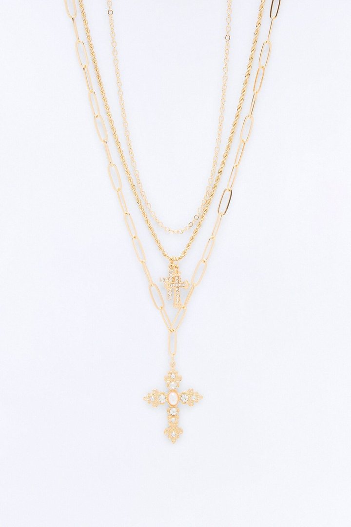 Life Blessings Layered Necklace - Gold