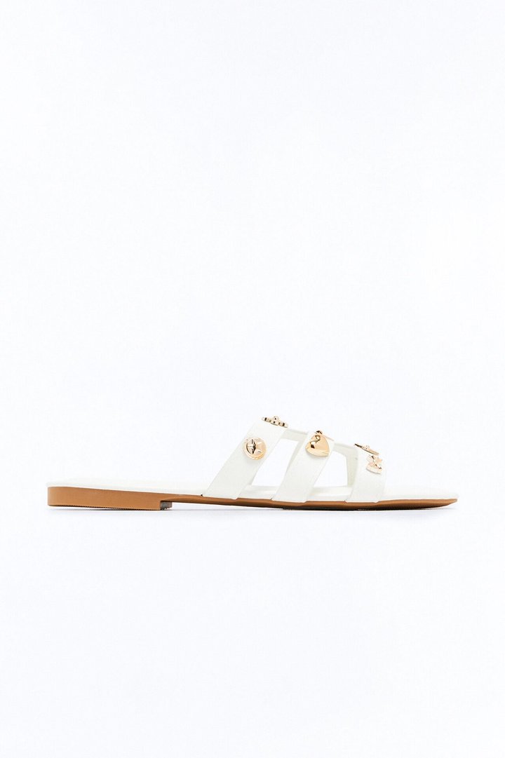 Suvi Charm Sandals - White