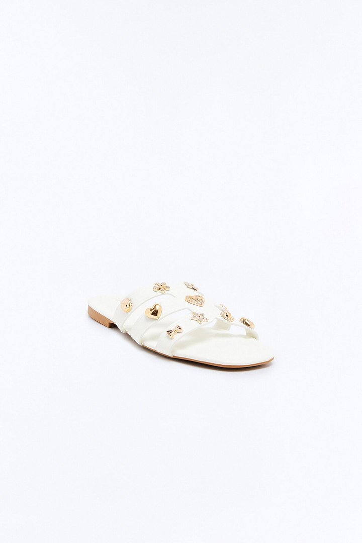 Suvi Charm Sandals - White