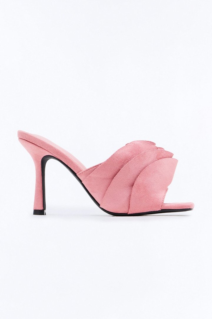 Lanita Ruffle Stiletto Heels - Blush