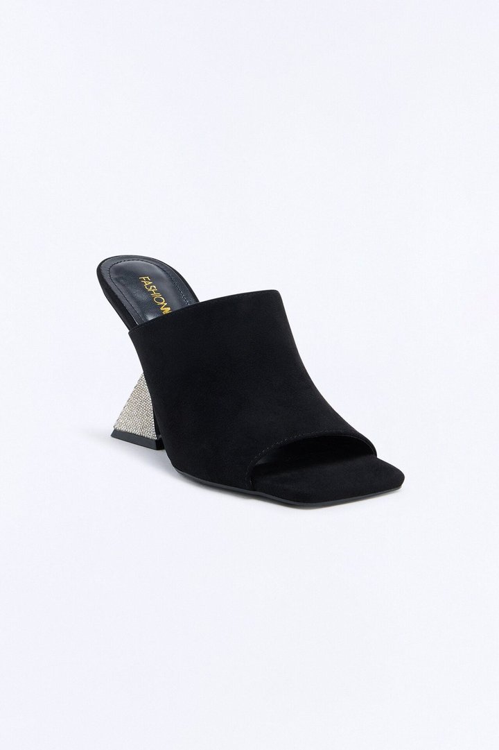 Jemima Rhinestone Novelty Wedges - Black
