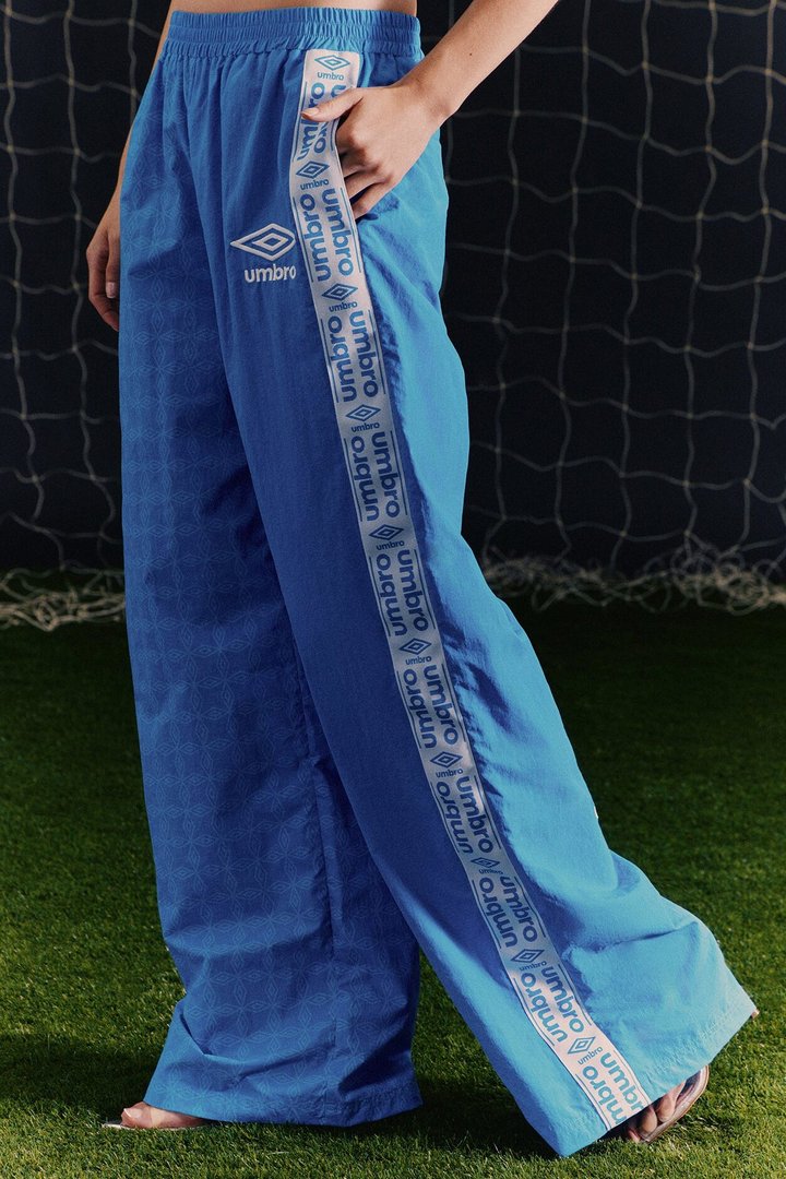 Umbro Varsity Windbreaker Wide Leg Pants - Blue