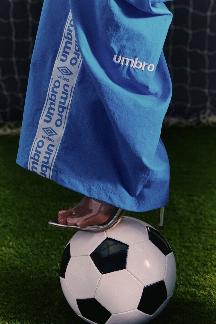 Umbro Varsity Windbreaker Wide Leg Pants - Blue