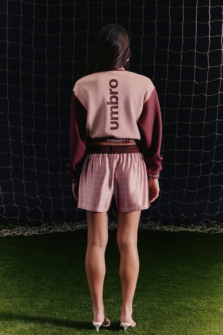 Umbro Mock Neck Scuba Zip Up Jacket - Pink