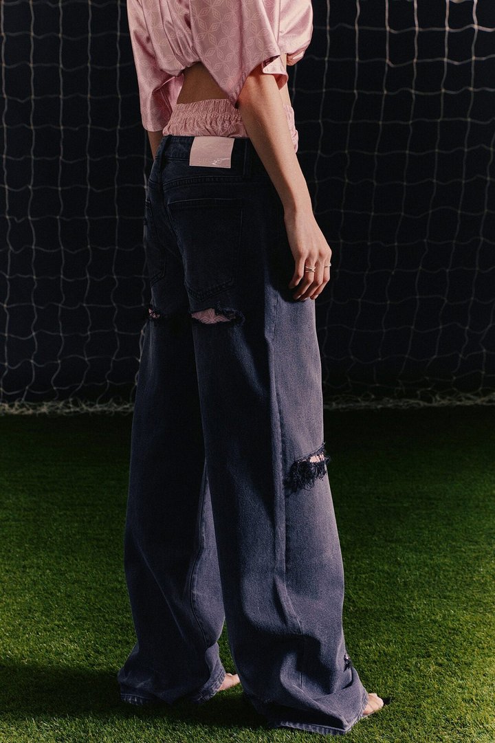 Umbro Boxer Wide Leg Jeans - Black Wash