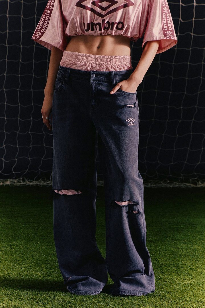 Umbro Boxer Wide Leg Jeans - Black Wash