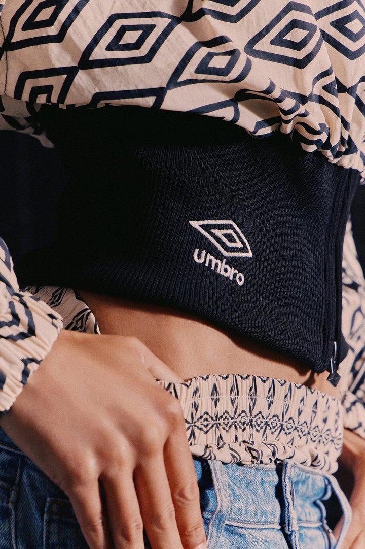 Umbro Windbreaker Rib Waist Zip Up Jacket - Black/combo