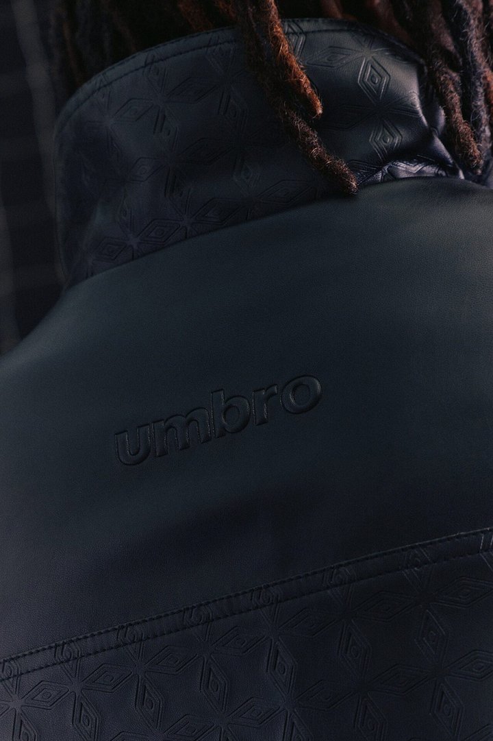 Umbro Faux Leather Zip Track Jacket - Black