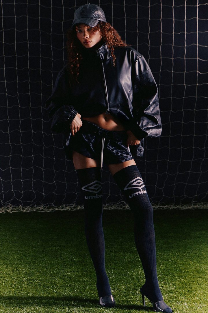 Umbro Checkered Athletic Soccer Shorts - Black