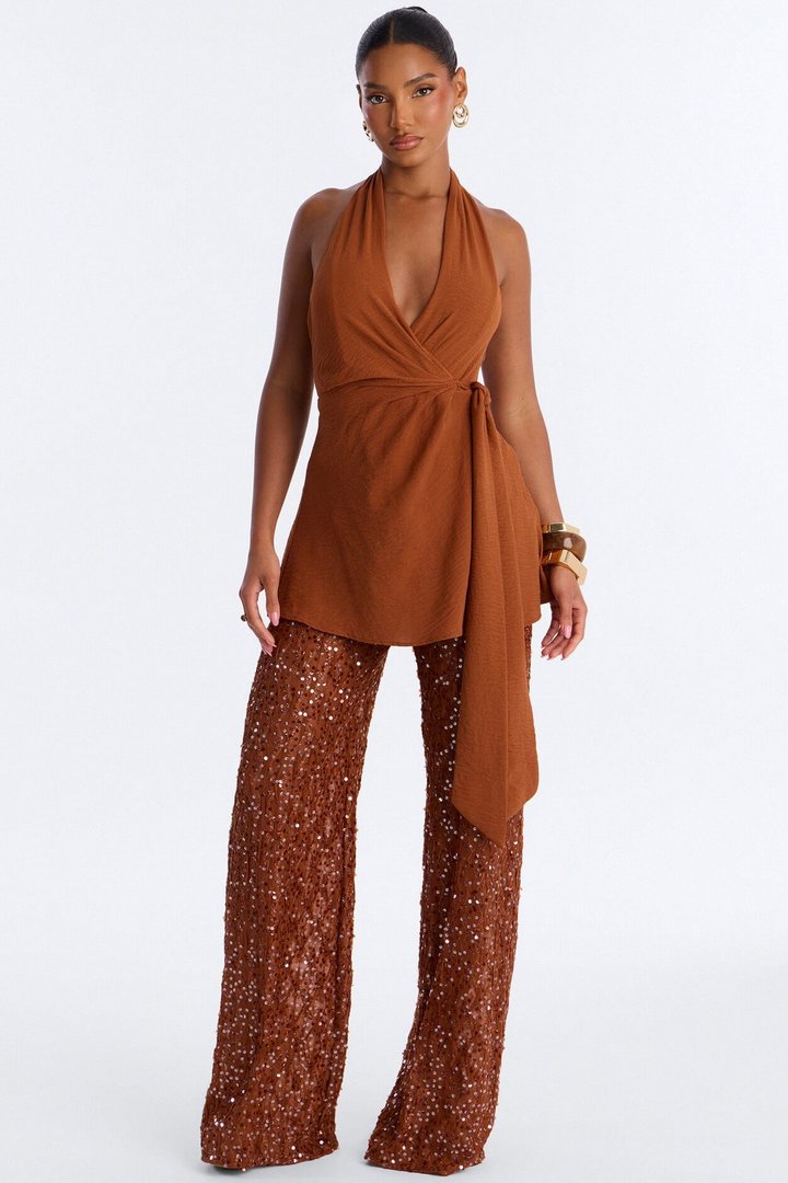 Angel Dreams Sheer Jumpsuit - Chocolate