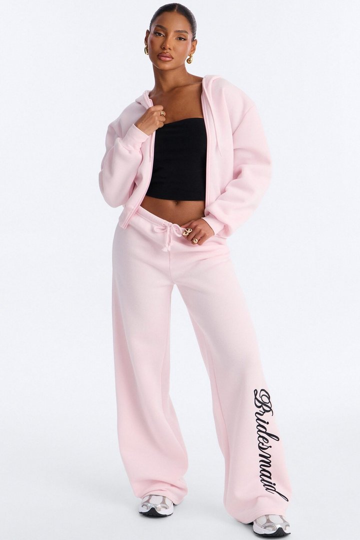 Bridesmaids Only Fleece Pant Set - Light Pink
