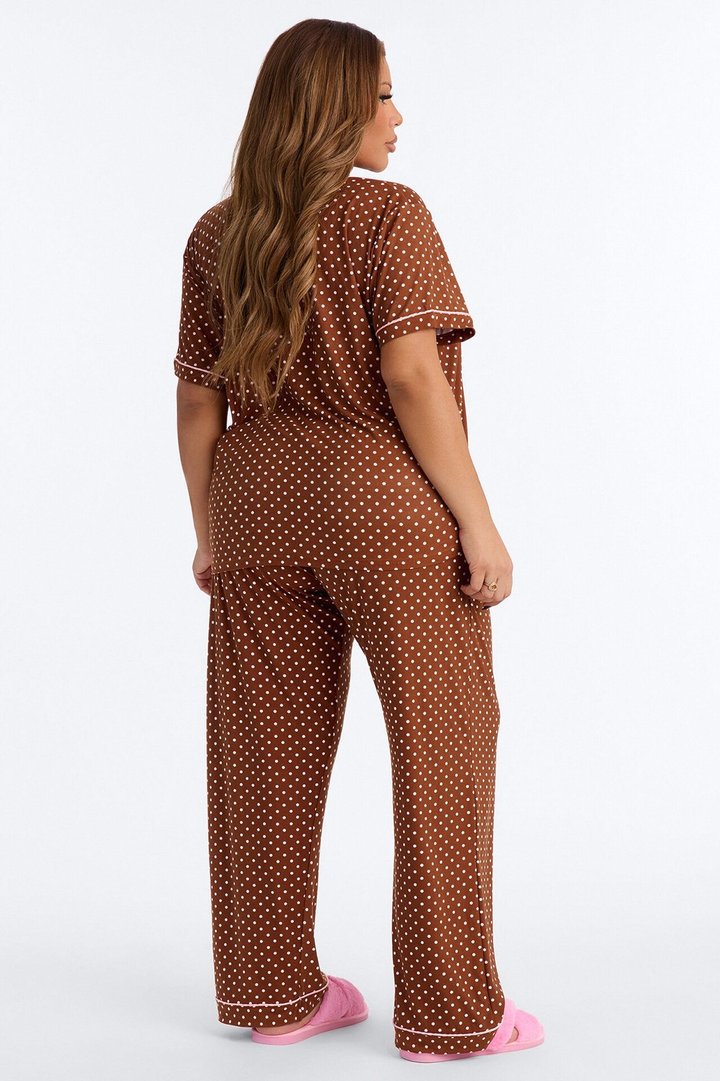 Dreaming Of You 2pc PJ Pant Set - Brown
