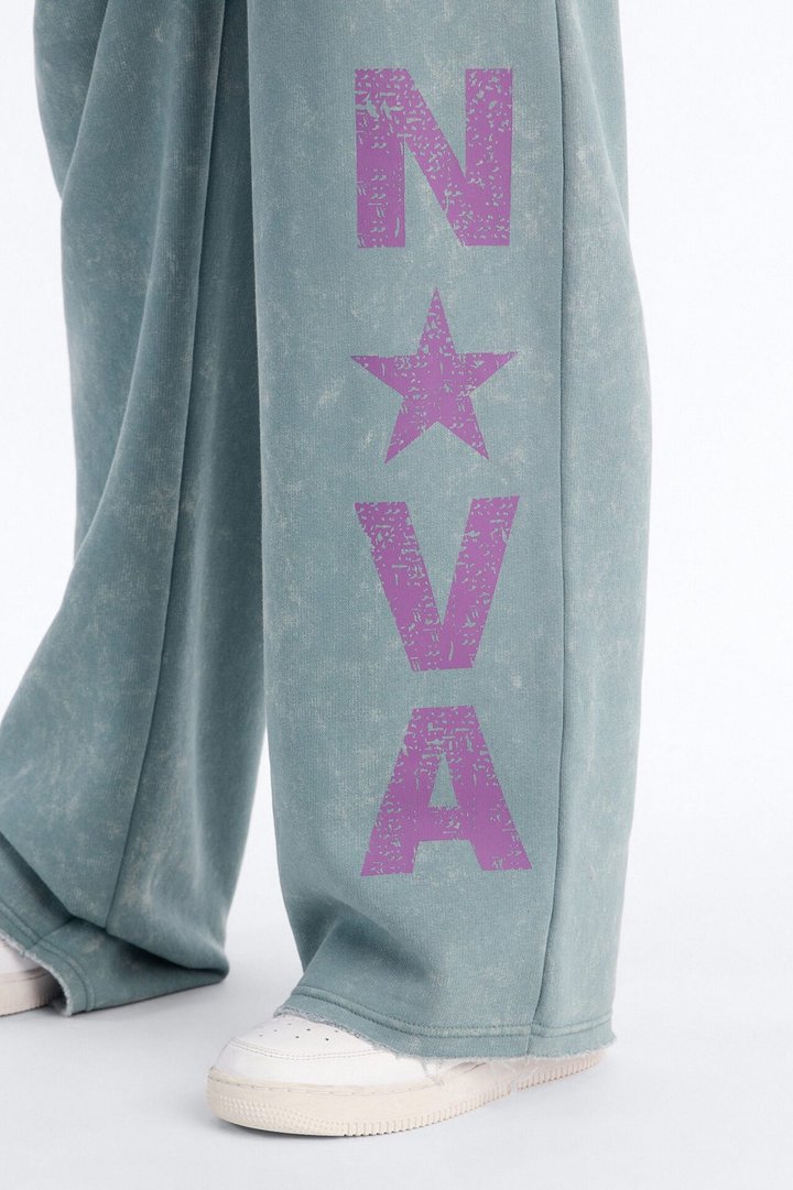 Nova Girl Fleece Pant Set - Sage