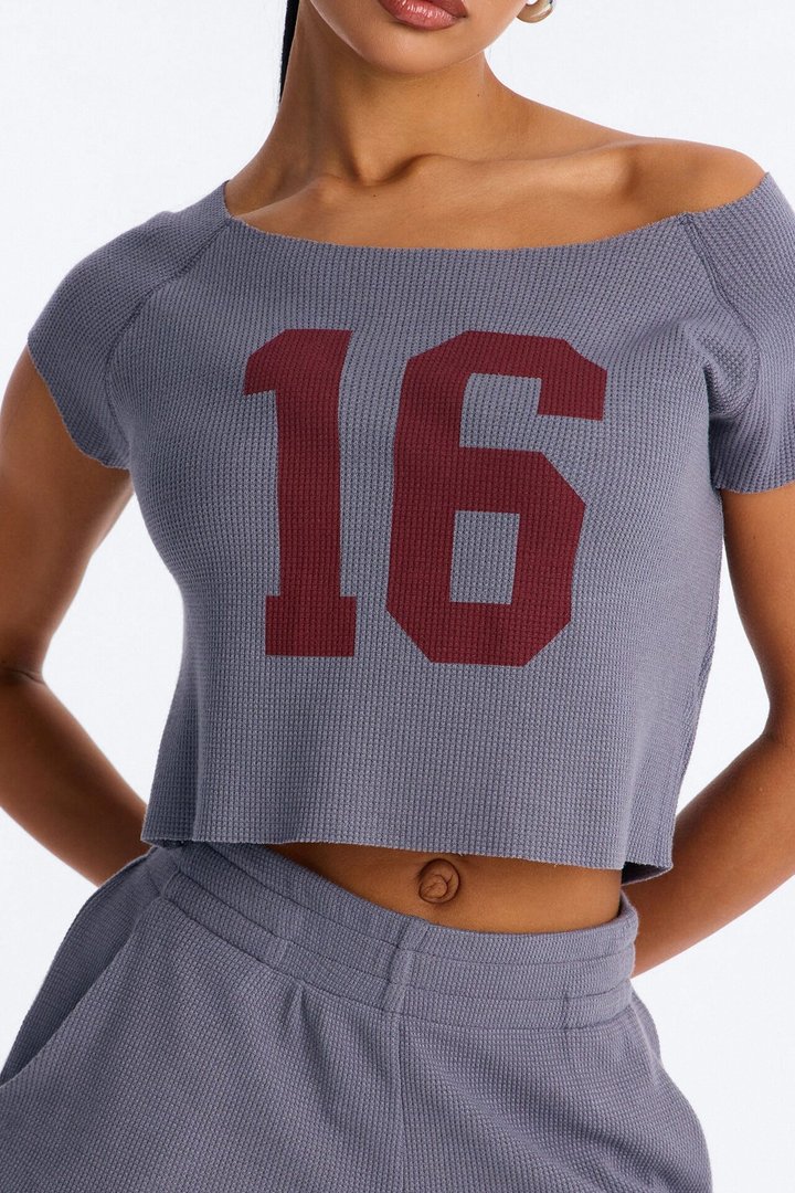Off Season 16' Waffle Short Set - Slate Blue