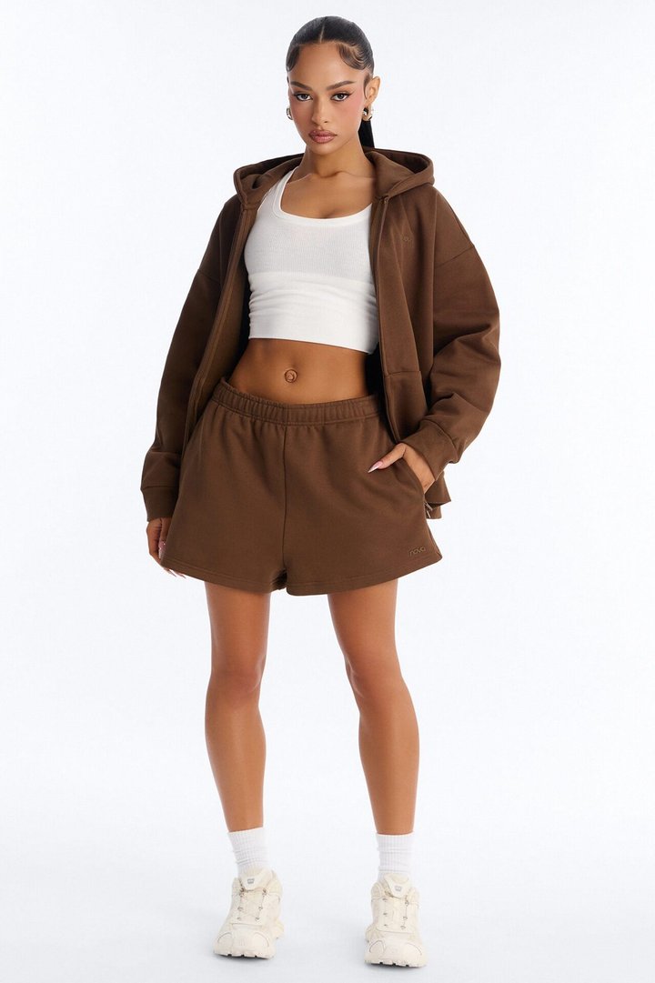 Libby Fleece Sweat Short - Brown