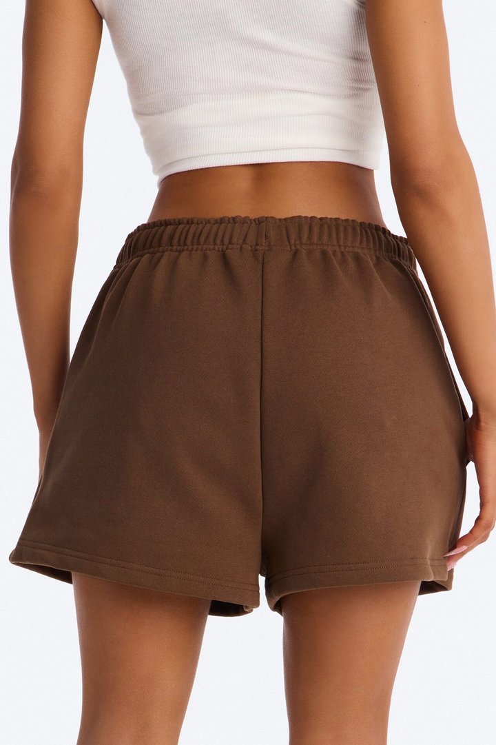 Libby Fleece Sweat Short - Brown