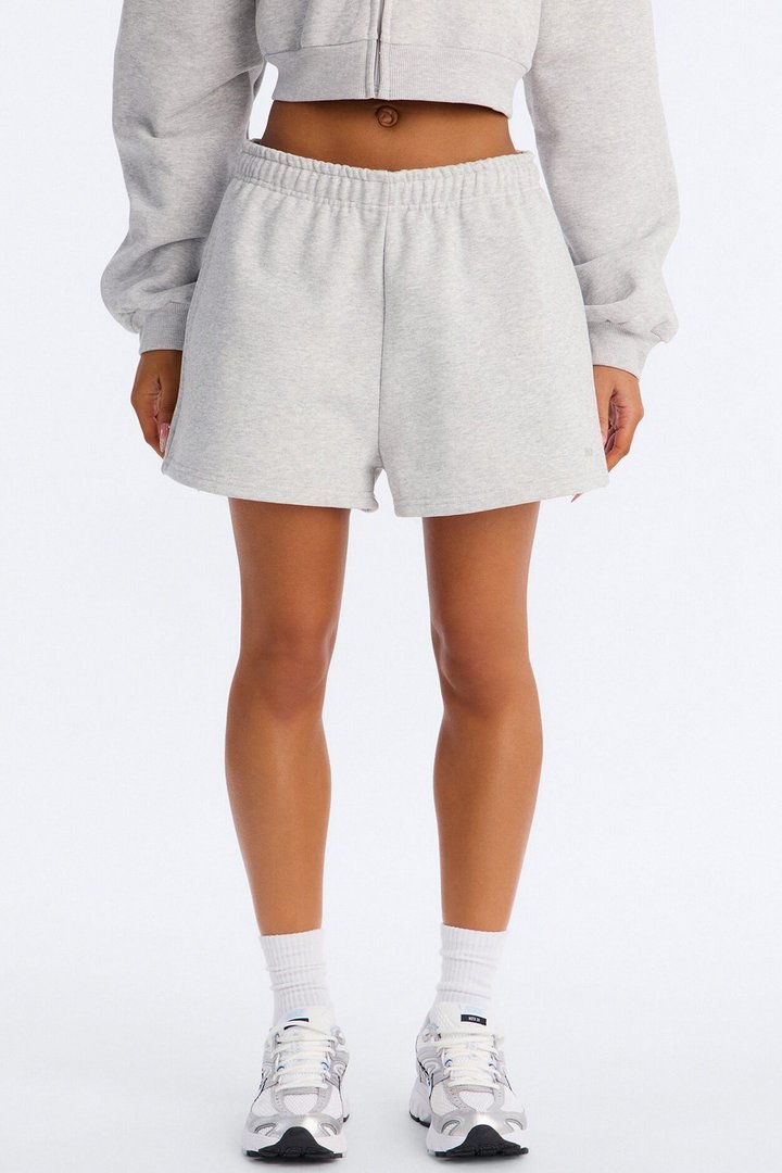 Libby Fleece Sweat Short - Heather Grey