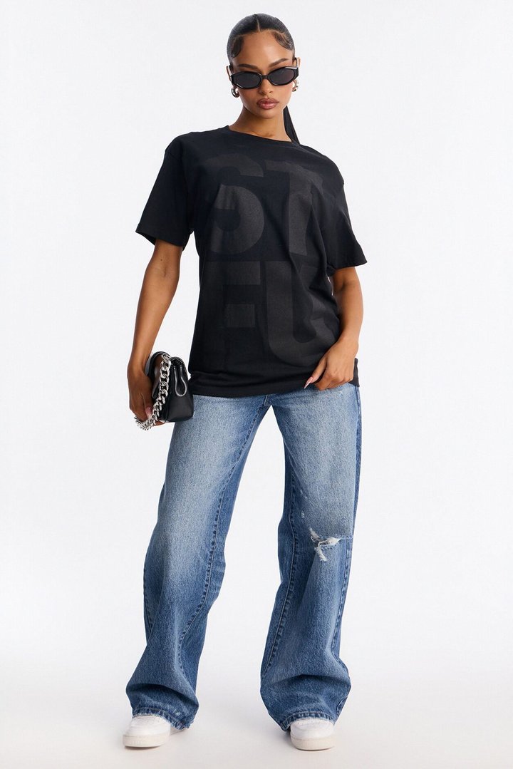 STFU Oversized Tee - Black