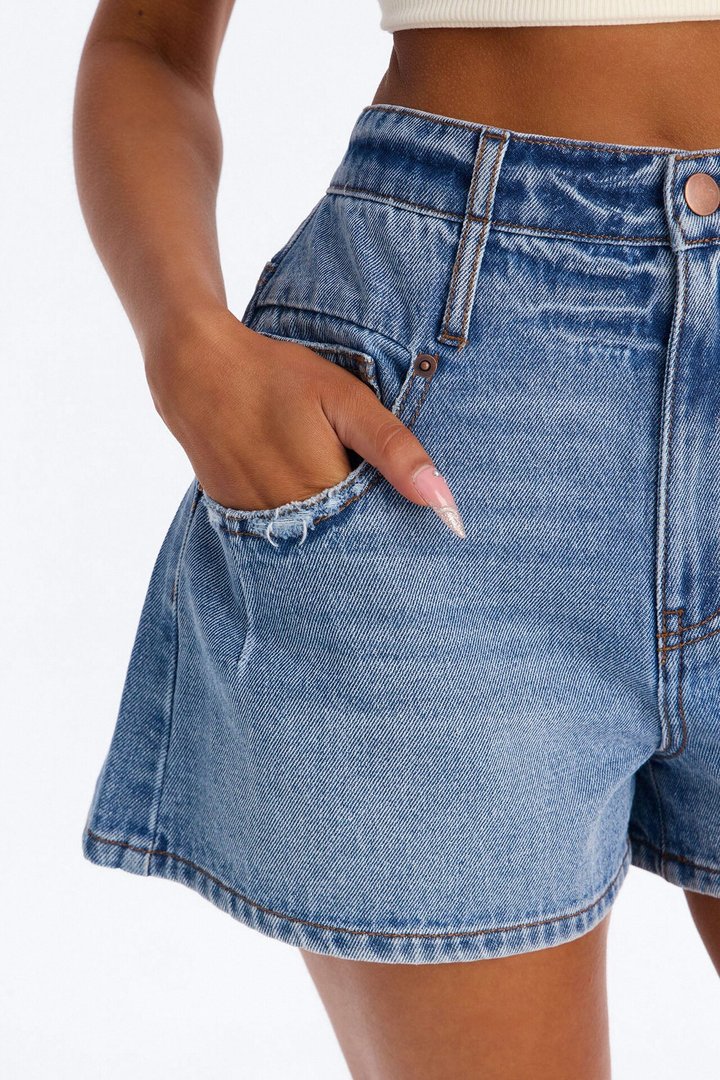 Sea Breeze Babe Denim Shorts - Dark Wash