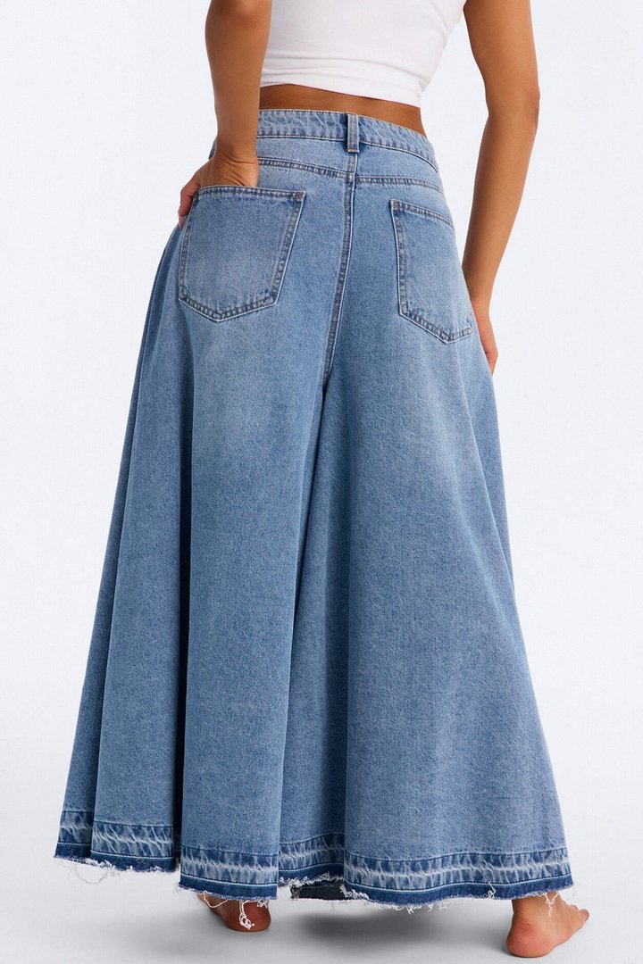 Naples Denim Culotte Jeans - Medium Wash
