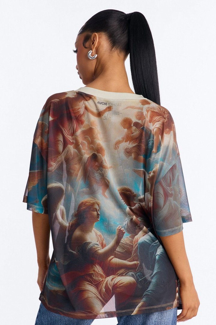 Heavenly Mesh Tee - Multi Color