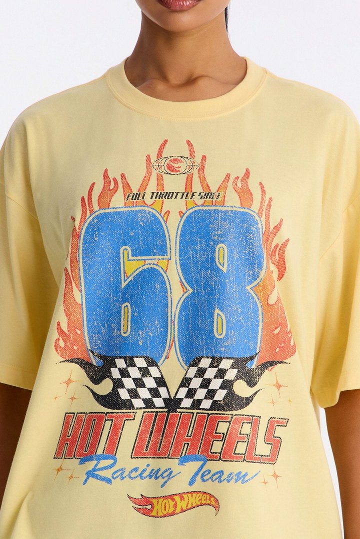 Hot Wheels Boxy Tee - Butter Yellow