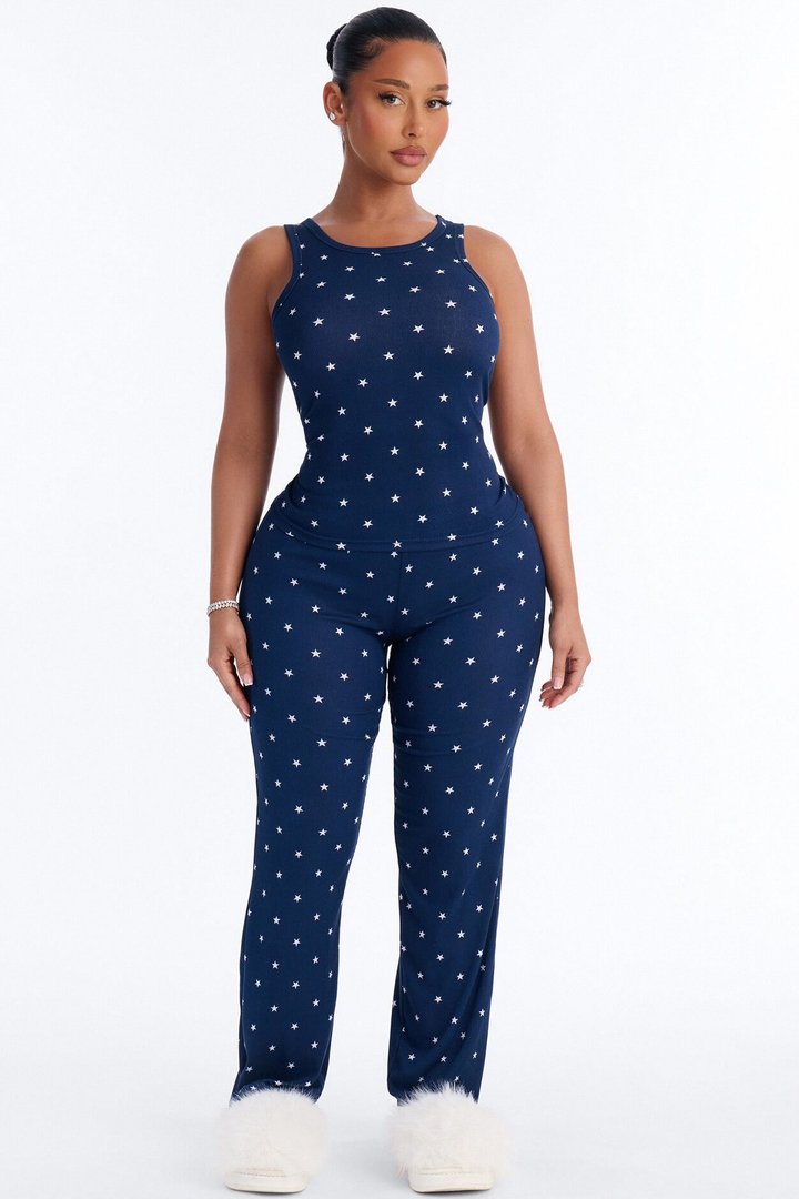 Looking Up At The Stars PJ Pant Set - Navy