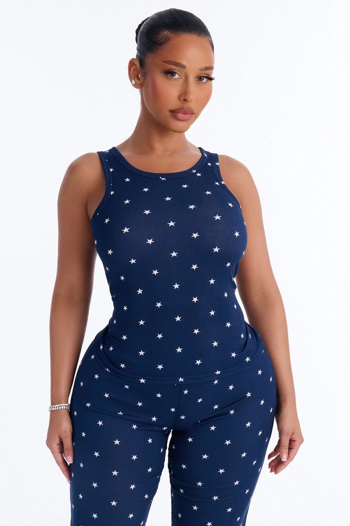 Looking Up At The Stars PJ Pant Set - Navy