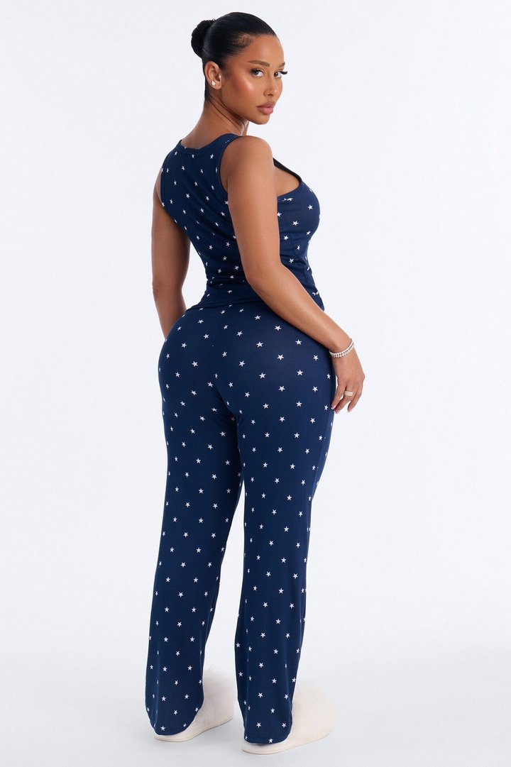 Looking Up At The Stars PJ Pant Set - Navy