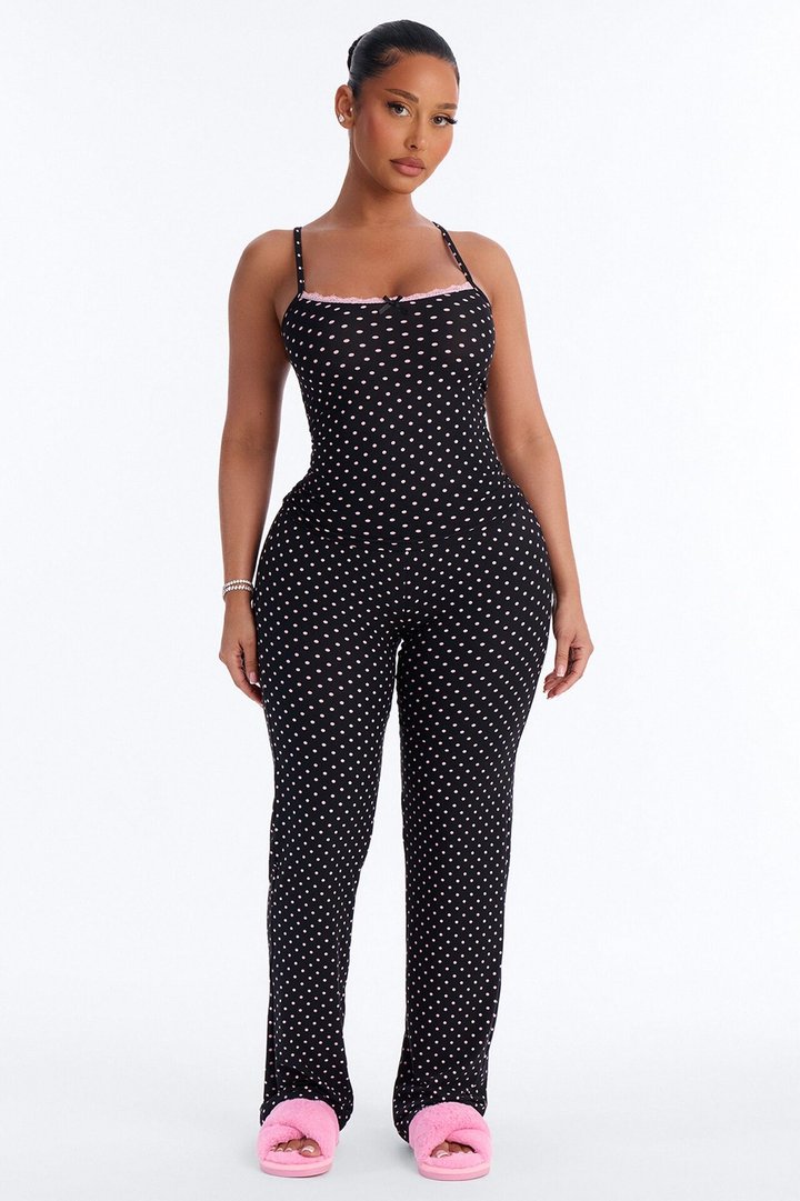 Every Moment 2pc PJ Pant Set - Black/combo